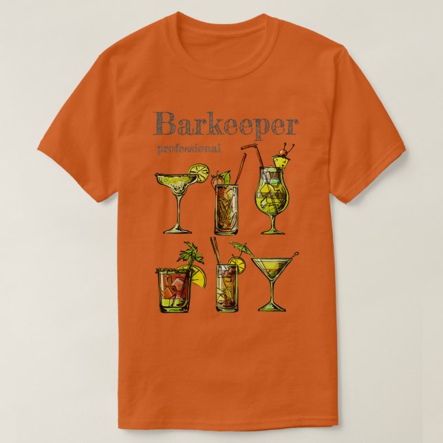 Bartender Professionell Design T Shirt (Design framsida)