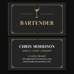Bartender Professionell Visitkort