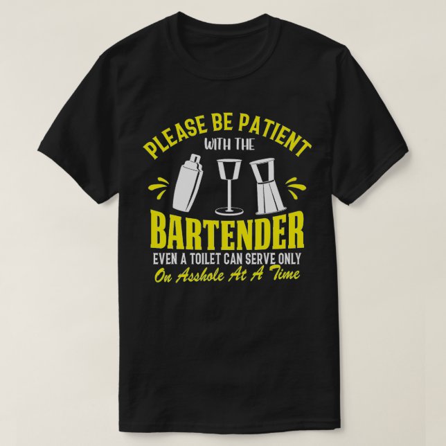 Bartender Pub Owner Funny Bartending Gift T Shirt (Design framsida)