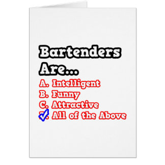 Bartender Quiz..Joke Hälsningskort