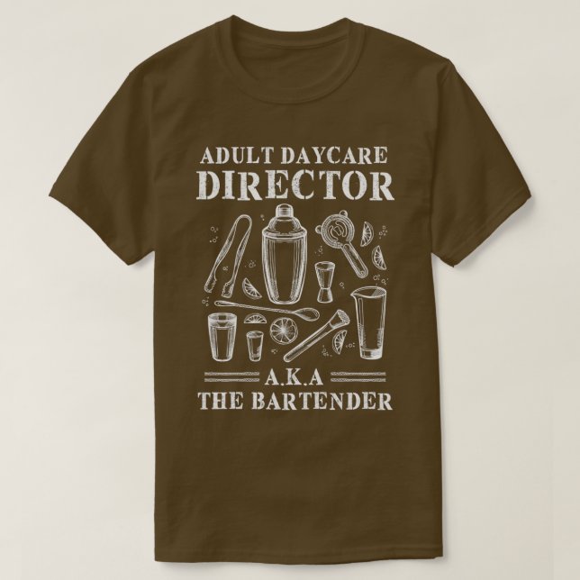 Bartender Quote roligt T Shirt (Design framsida)