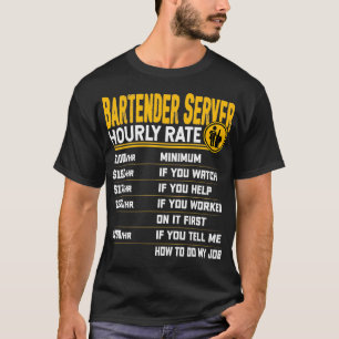 Bartender-serverns timtaxa för den funktionella Ba T Shirt