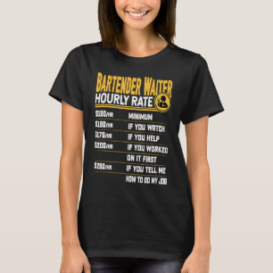 Bartender-Servitör - timtaxa Bartender Server Wai T Shirt