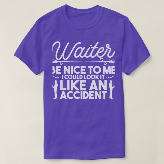 Bartender-Servitör Tip  Waitress T Shirt (Design framsida)