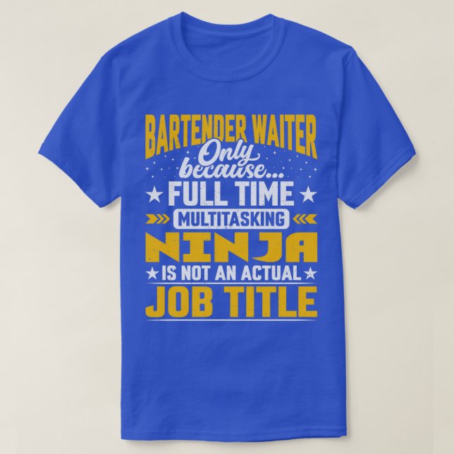 Bartender-Servitörens jobbtitel Funny Bartender-se T Shirt (Design framsida)