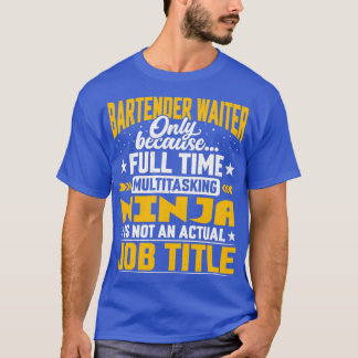 Bartender-Servitörens jobbtitel Funny Bartender-se T Shirt