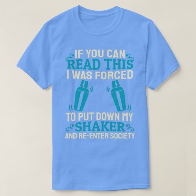 Bartender Shaker Serving Drinks Barmaid Barman Pub T Shirt (Design framsida)