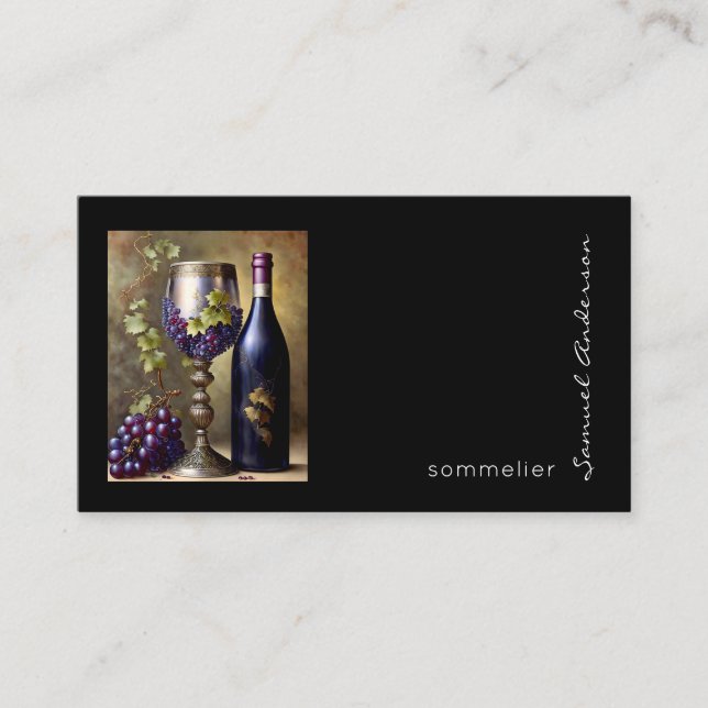 Bartender Sommelier Affärskort Visitkort (Framsida)