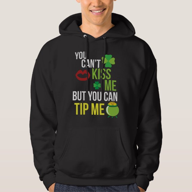 Bartender  St Patricks Day Waitress Waiter Server Hoodie (Framsida)