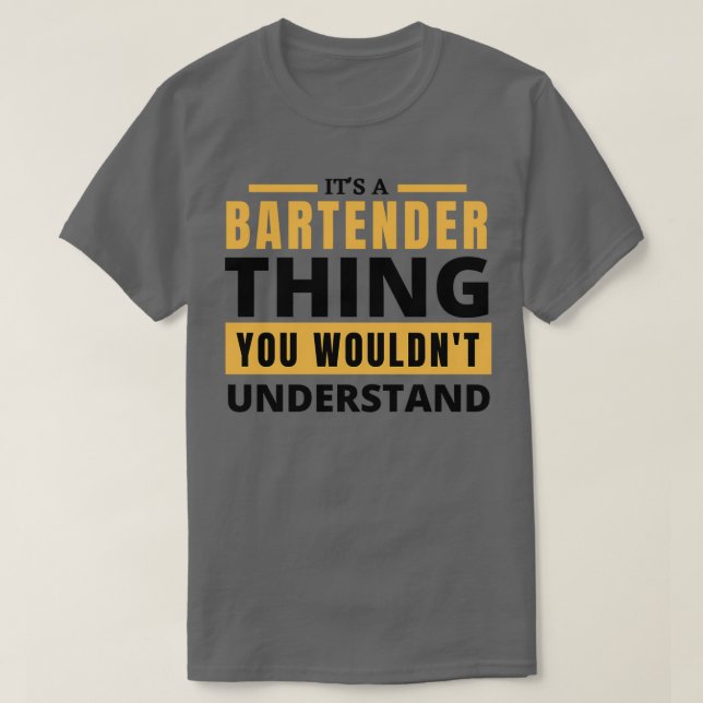 BARTENDER Sticker T Shirt (Design framsida)