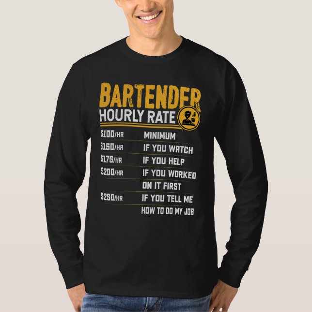 Bartender-timtaxa Bartending Bartender Mixolog T Shirt (Framsida)