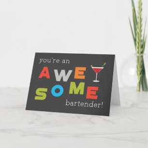 Bartender-utvärderingsdagen Fantastisk Kort