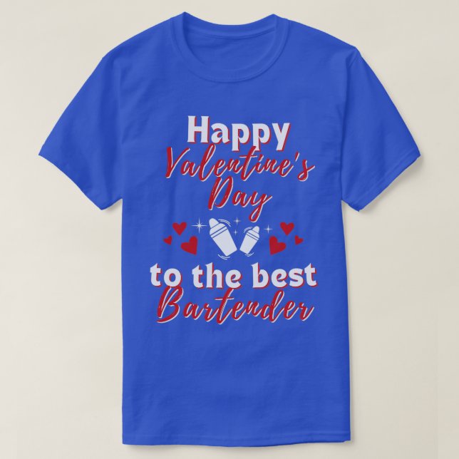 Bartender Valentines day för bartender waitress el T Shirt (Design framsida)