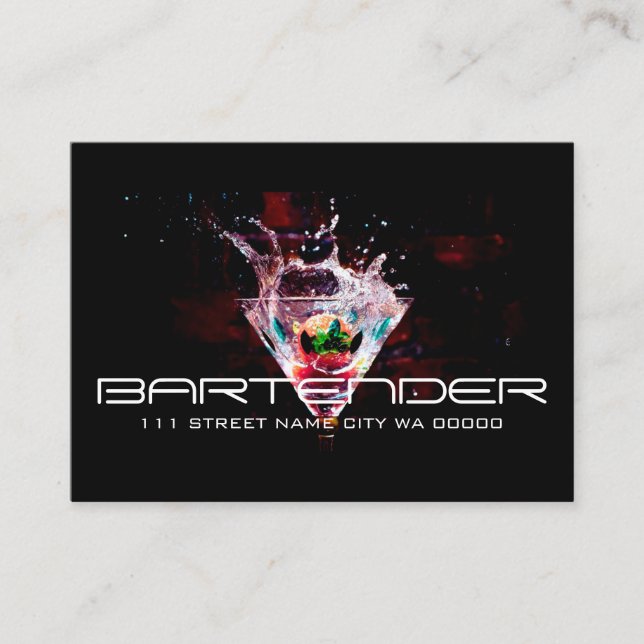 Bartender Visitkort (Framsida)