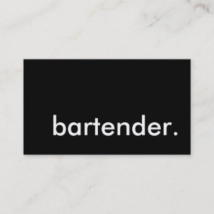bartender. visitkort