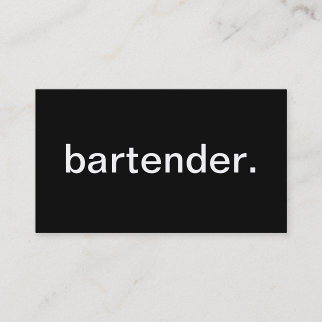 Bartender Visitkort (Framsida)