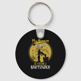 Bartender Witch Halloween Nyckelring