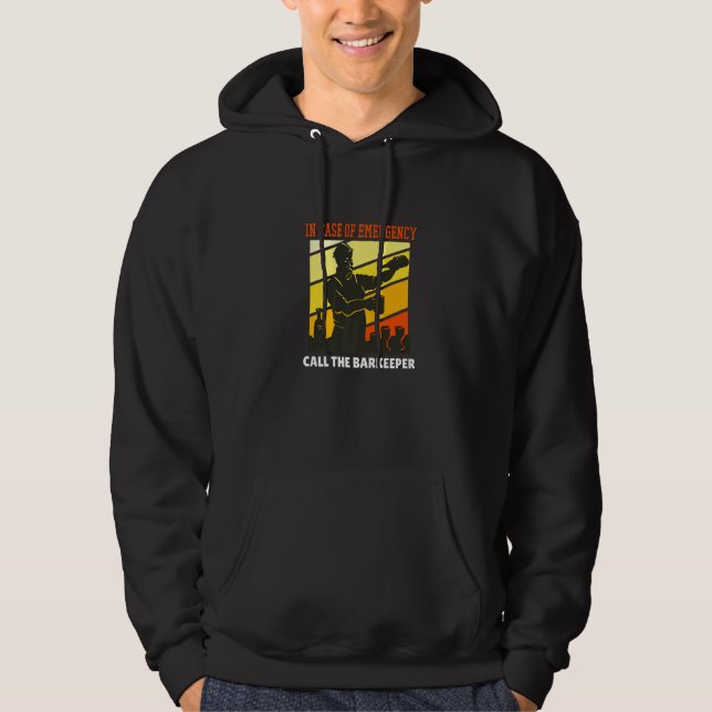 Bartender With Beard Mixologist Beardender Cocktai Hoodie (Framsida)