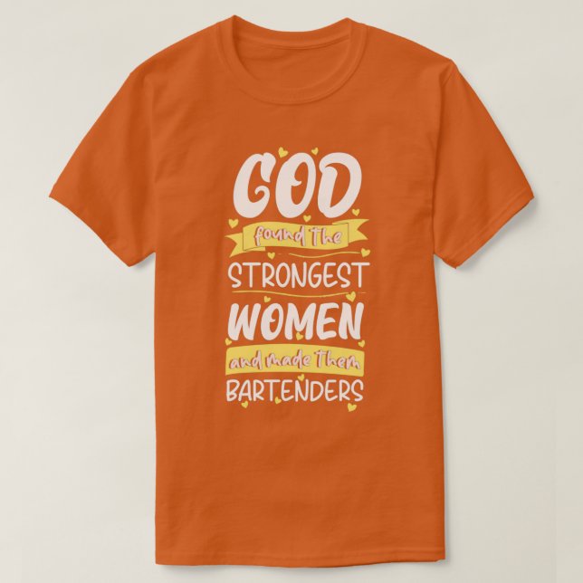 Bartender Woman T Shirt (Design framsida)