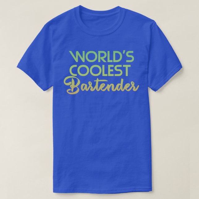 Bartender Worldx27s Coolest Bartender Alcohol Dr. T Shirt (Design framsida)