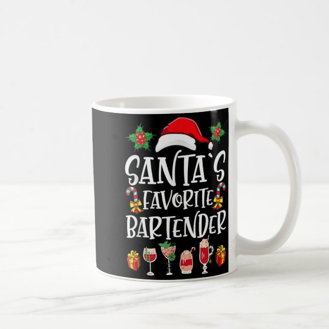 Bartender Xmas-gåva Julen Tomtens Favorit Bartende Kaffemugg (Höger)