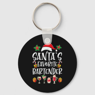 Bartender Xmas Present Santa's Favorit Bartender J Nyckelring