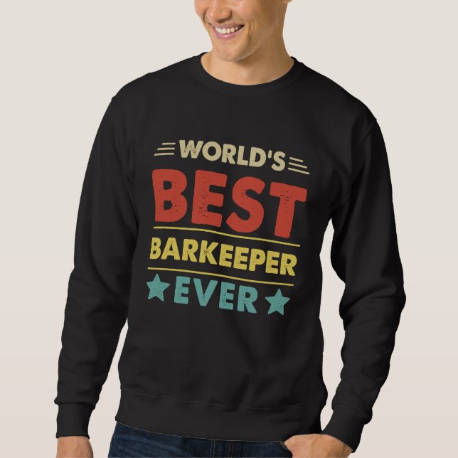Bartender yrke världens bästa bartender någonsin lång ärmad tröja (Framsida)
