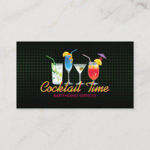 Bartendercoctailen dricker Mixologistvisitkorten Visitkort