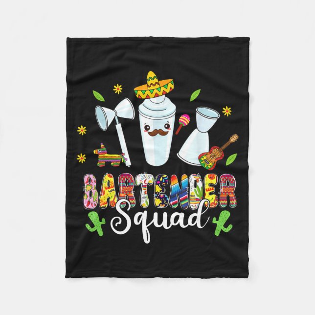 Bartendergänget Låter Fiesta Cinco De Mayo Mexikan Fleecefilt (Framsidan)