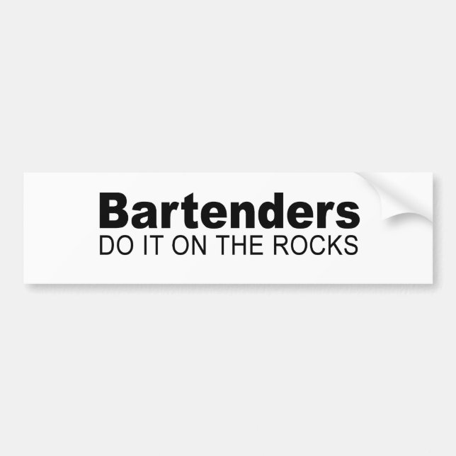 Bartenders gör det på stenarna bildekal (Framsidan)