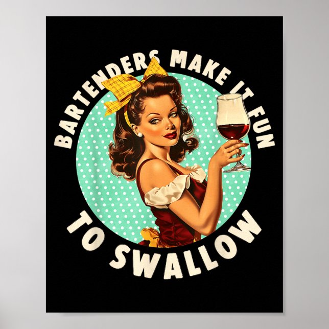 Bartenders Gör Det Roligt Att Svälja Tröja  Poster (Framsidan)