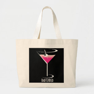 Bartendertotot hänger lös rosa Martini Jumbo Tygkasse