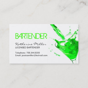 Bartendervisitkort Visitkort