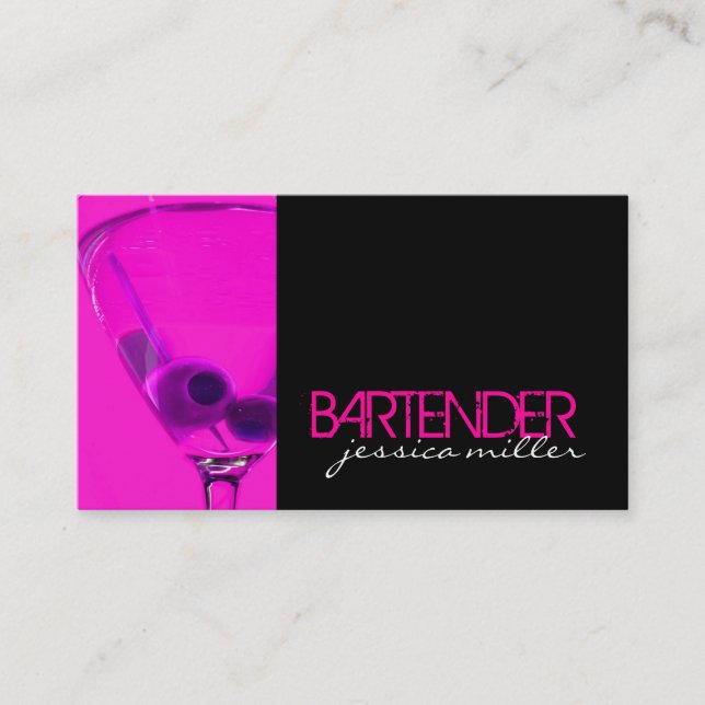 Bartendervisitkort Visitkort (Framsida)