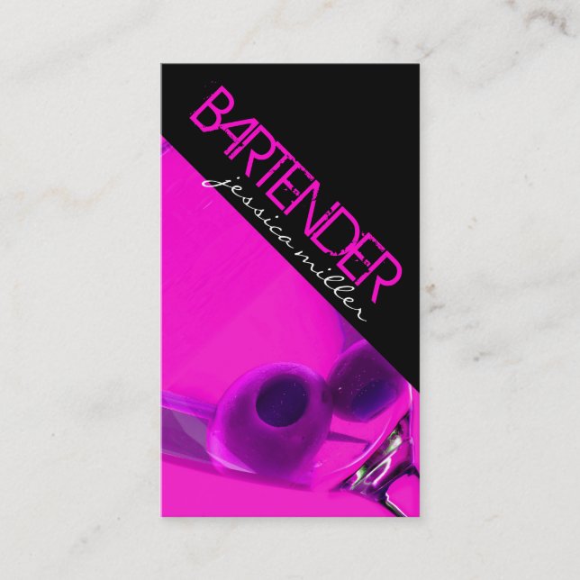 Bartendervisitkort Visitkort (Framsida)