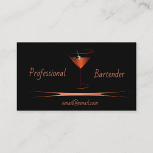 Bartendervisitkortar - röda flott kort