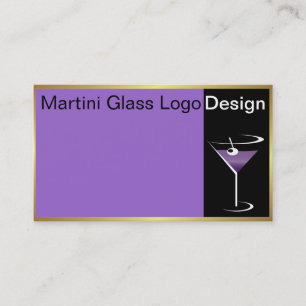 BartendervisitkortMartini logotyp Visitkort