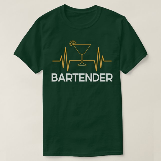 Bartending Cocktail Barkeeper Bartename Barman T Shirt (Design framsida)