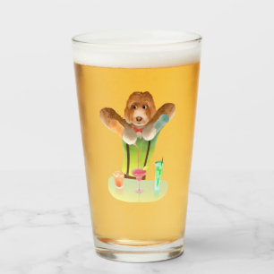 Bartending Hund i Retro Pub Glaskopp