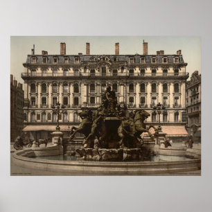 Bartholdi Fontän, Lyon, Frankrike Poster