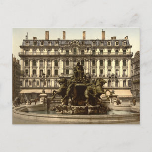 Bartholdi Fontän, Lyon, Frankrike Vykort