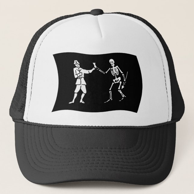 Bartholomew Roberts Flagga Hat Keps (Framsida)