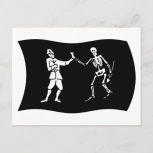 Bartholomew Roberts Flagga Postkort Vykort