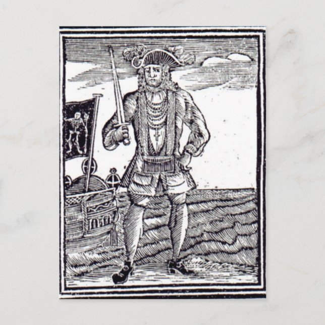 Bartholomew Roberts Vykort (Framsida)