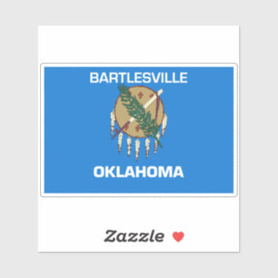 Bartlesville Oklahoma Flagga Klistermärken