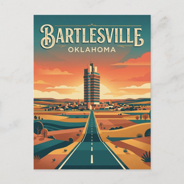 Bartlesville USA blir Vykort (Framsida)