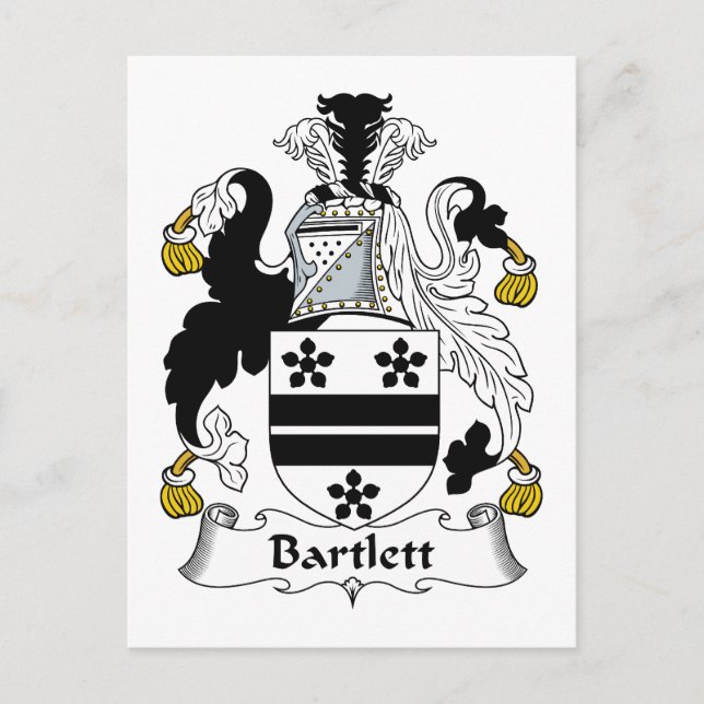 Bartlett Family Crest Vykort (Framsida)