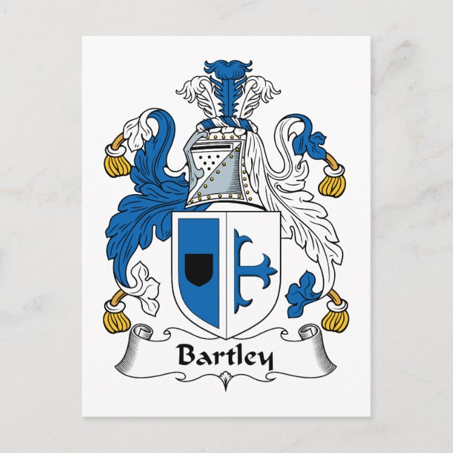 Bartley Family Crest Vykort (Framsida)
