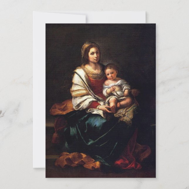 Bartolomé Esteban Murillo - La Virgen del Rosario Inbjudningar (Framsida)