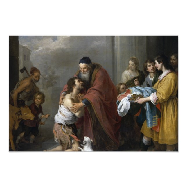 Bartolome Esteban Murillo- Return of the Prodigal Fototryck (Framsidan)